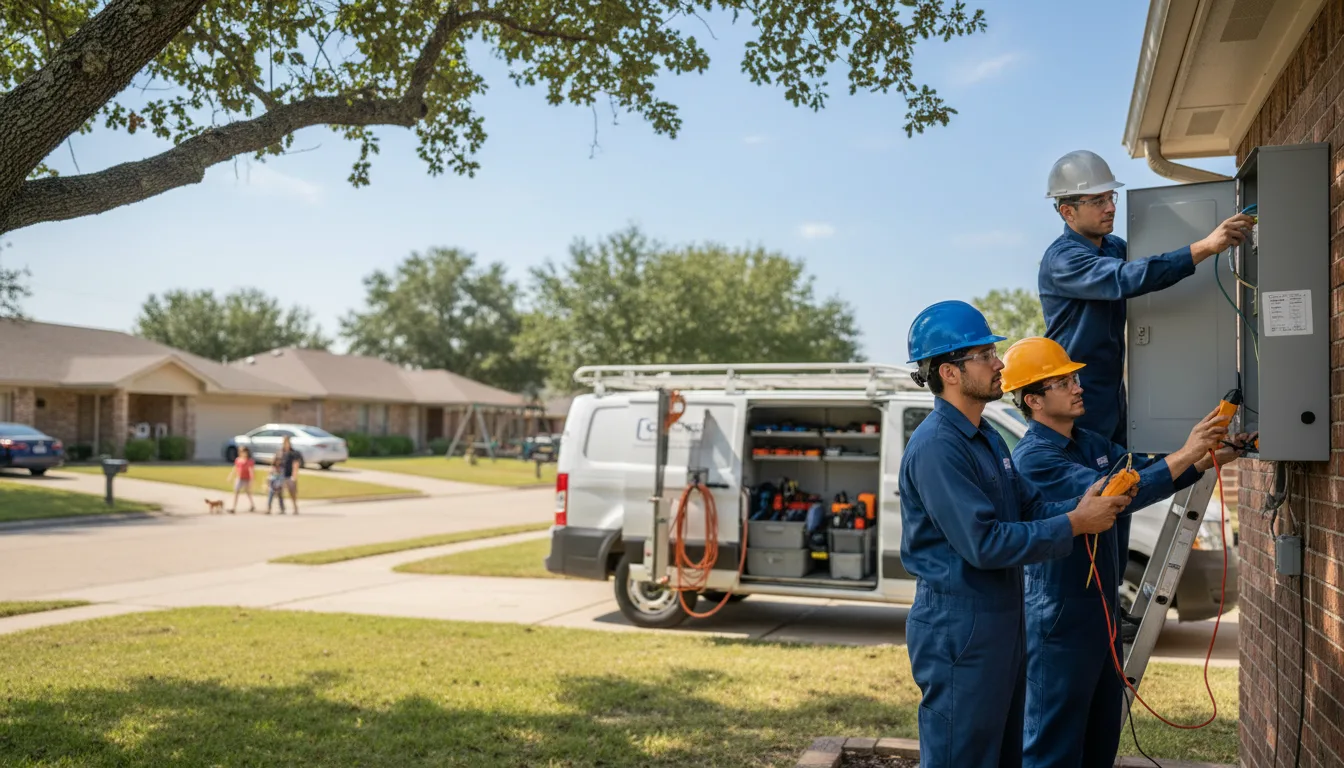 Certified electrician providing emergency electrical services in La Blanca, TX